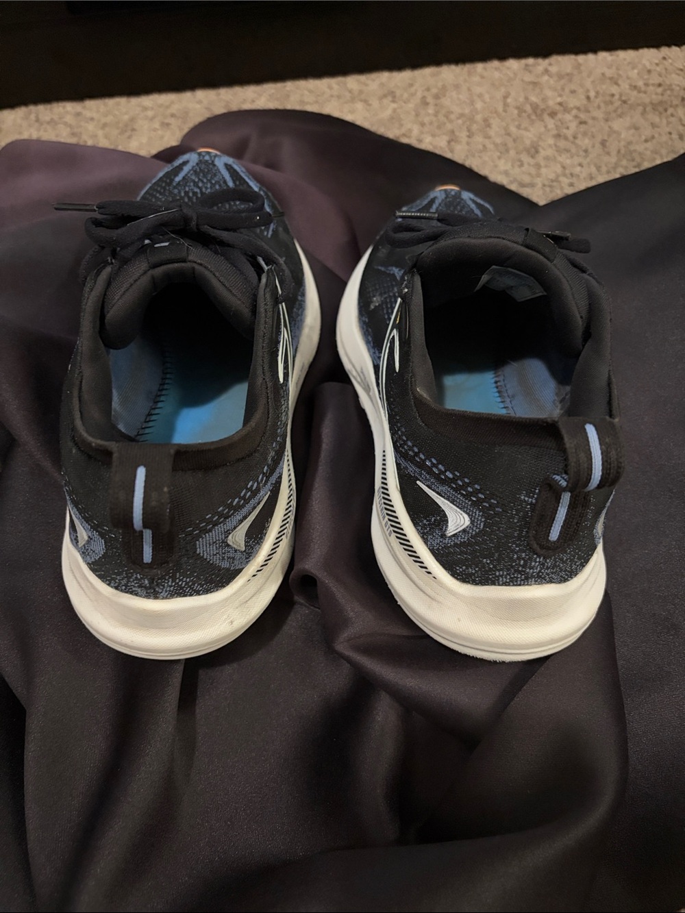 Brooks Men’s Black, Blue & Orange Mesh Running Sneakers - Picture 5 of 6